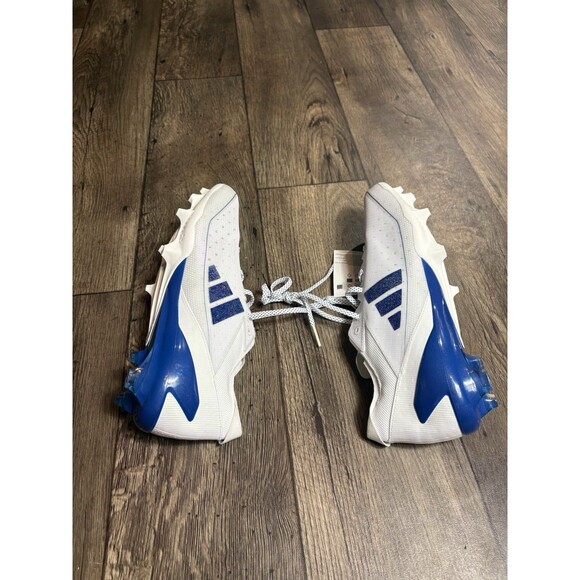 Adidas Adizero Electric Men's Size 14 White Blue Football Cleats IE4377 - Picture 4 of 8
